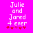 Pixelated text on bright pink background with red star symbols below, showing two identical frames with slight color variations in the stars.