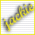 Yellow and gray pixelated text on lined paper background with yellow border.