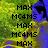 Pixelated static image with repeating text over a green and blue gradient background.