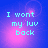 Pixelated cyan text on a blue-to-pink gradient background with four distinct light patterns across the
