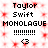 Pixelated text and symbols on a red-dotted background with two identical side-by-side layouts.
