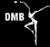 Black background with white pixelated text "DMB" and a stylized stick figure in mid-air pose on the right side of the image.