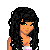 Pixel art contact sheet showing a female character in pink polka-dot outfit with rose, white tank top reading PUNK, and text peices of me!