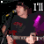 Animated contact sheet of a musician playing electric guitar with changing text and heart symbols across 25 sampled frames, featuring repeated "Hawthorne Heights" branding at the bottom.