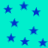 Blue stars scattered across a cyan background with no visible motion or text.