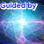 Animated icon with blue and purple light effects, displaying text 'Guided by Light' across four