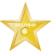Static golden star icon with gradient shading and central circular highlight on white background.