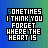 identical pixelated text icons on a blue-green gradient background, each displaying the phrase "SOMETIMES I THINK YOU FORGET WHERE THE HEART IS" with varying letter color accents