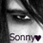 A 4-frame animated contact sheet showing a grayscale close-up of a person's eye and cheek with overlaid text elements in red and purple, set against a black background.