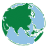 Animated sequence showing a green and blue globe with text changing from 'The planet' to 'Save the planet' in stylized lettering.