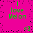 Bright pink background with green text 'I love Melon' and '<3' symbols in a pattern, featuring scattered black pixel dots