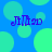 Blue background with green circles and purple text reading 'Jillian' in four corners.