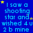 Blue background with repeated light blue text reading "I saw a shooting star and wished 4 u 2 b mine" surrounded by yellow and purple stars.