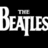 Pixelated black-and-white image of 'The Beatles' text with a trademark symbol above the 'T' in 'Beatles', set against a solid black background.