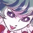 A pixelated anime-style character face with blue and purple hair on the left, next to a black background with white text reading "Anime IM" above a stylized signature.