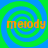 Four identical display orange text 'melody' over green and blue spiral backgrounds with no visible animation changes