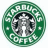 Green circular icon with 'STARBUCKS COFFEE' text around a central grayscale siren logo, featuring two red pixel clusters in different positions across frames.