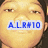 A pixelated face with blue text overlay reading 'ALR#10' on the left side, transitioning to a plain face without text in subsequent frames.