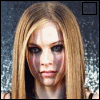 pixelated images showing a person with long blonde hair and red eyes, some frames containing text overlays