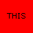 nine colored squares with text and symbols, featuring red, black, and gray sections containing pixelated words and a heart symbol