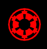 Red circular icon with central hole and segmented outer ring, transitioning through multiple states including ovalized forms and vertical line segments.