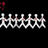 Pixelated white figures holding hands in a line, with text 'Three', 'Days', and 'Grace' on black background.