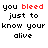 A static contact sheet of two identical pixel art frames showing text on a white background with one word in red.