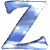 nine blue Z-shaped icons with cloud patterns, arranged in three and three on a white background