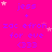A bright pink background displays repeated text and star graphics in a pattern with no visible animation changes