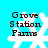 Four identical pixelated icons arranged in a on a cyan background, each featuring a white snowflake and brown text reading "Grove Station Fume"