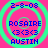 A static digital image with a bright pink background, four identical circular green ripple patterns, and blue text elements including 'Z-8-08', 'ROSAIRE', '<3<3<3', and 'AUSTIN' arranged in vertical