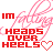 repeated pink and red text elements with heart symbols on a white background, showing animation changes in heart color