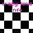 Pixelated black-and-white checkered pattern with pink text 'crazy land info' repeated across the image.