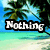 Pixelated beach scene with palm trees and turquoise water, displaying text fragments 'Nothing', 'Better Than', and 'Summer' in white block letters with black outlines.