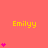 Yellow text 'Emilyy' appears multiple times on a coral background with pink heart symbols in various vertical arrangements.