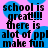 Pixelated text on pink and blue background with repeated phrases about school being great and people making fun.