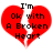 Red broken heart shape with black text reading "I'm Ok with A Broken Heart" on white background.