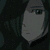 Anime-style character with dark hair in three views: profile, side view, and close-up of hands holding a small object.
