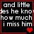 Four identical with black backgrounds, red borders, and white text reading "and little does he know how much i miss him" each containing a single red heart symbol