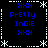 Static pixel art icon with blue text and white decorative borders on a black background.