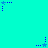 Pixelated blue star icons with dotted trails on cyan background, animated in a pattern