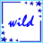 Pixelated icon with blue border showing 'wild' text on white background, transitioning to purple tree animation.