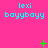 A bright pink background displays repeated cyan text 'lexi bayybayy' with green plus and X symbols appearing in different positions across frames.