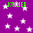 Purple background with scattered white stars and four instances of green text reading 'KALLIED' in pixelated font.