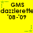 Yellow background with repeated text and star patterns, showing animation changes in star positions.