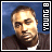 Static pixelated image of a person with short hair against a blue background, featuring vertical text reading 'YOUNG B' on the right side.