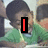 A pixelated image of a child in a green shirt with red text overlays reading "I LOVE COLORING!" across four