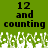 Green background with black text reading "12 and counting" and a pixelated white-and-green pattern at the bottom.