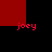 Red and black pixelated image with four instances of the text 'joey' in red lowercase letters positioned at top-left, top-right, bottom-left, and bottom-right corners.