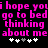 Pixelated pink text on black background repeats 'i hope you go to bed thinking about me' with white and gray plus signs below.